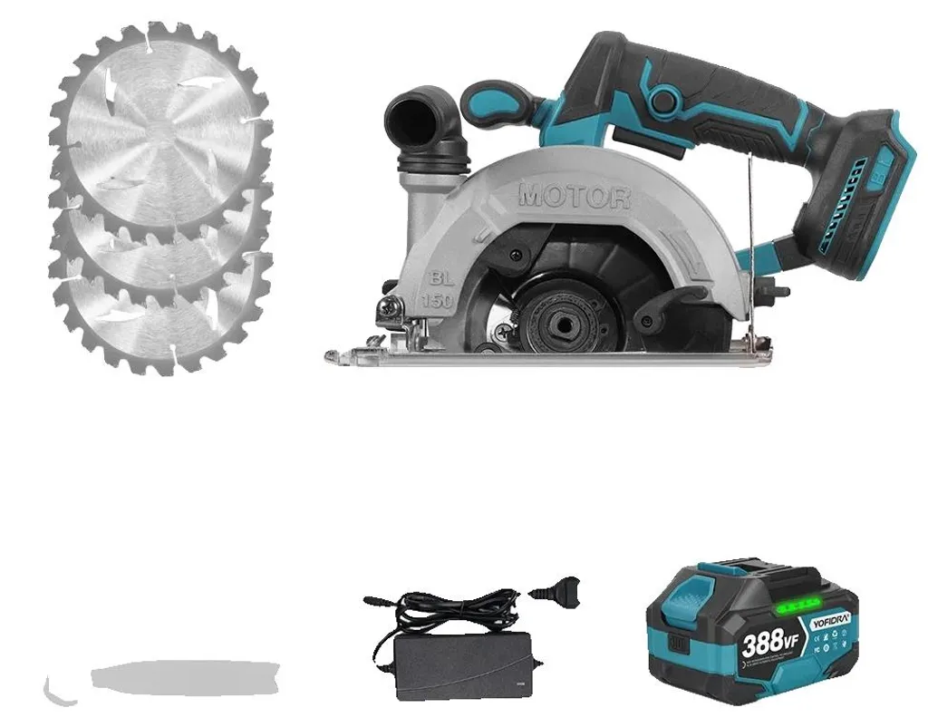 Scie circulaire sans balais avec batterie et profondeur réglable 18V