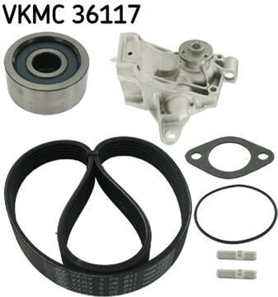 Pompe à Eau et Courroie SKF VKMC 36117 Haute Résistance pour Movano