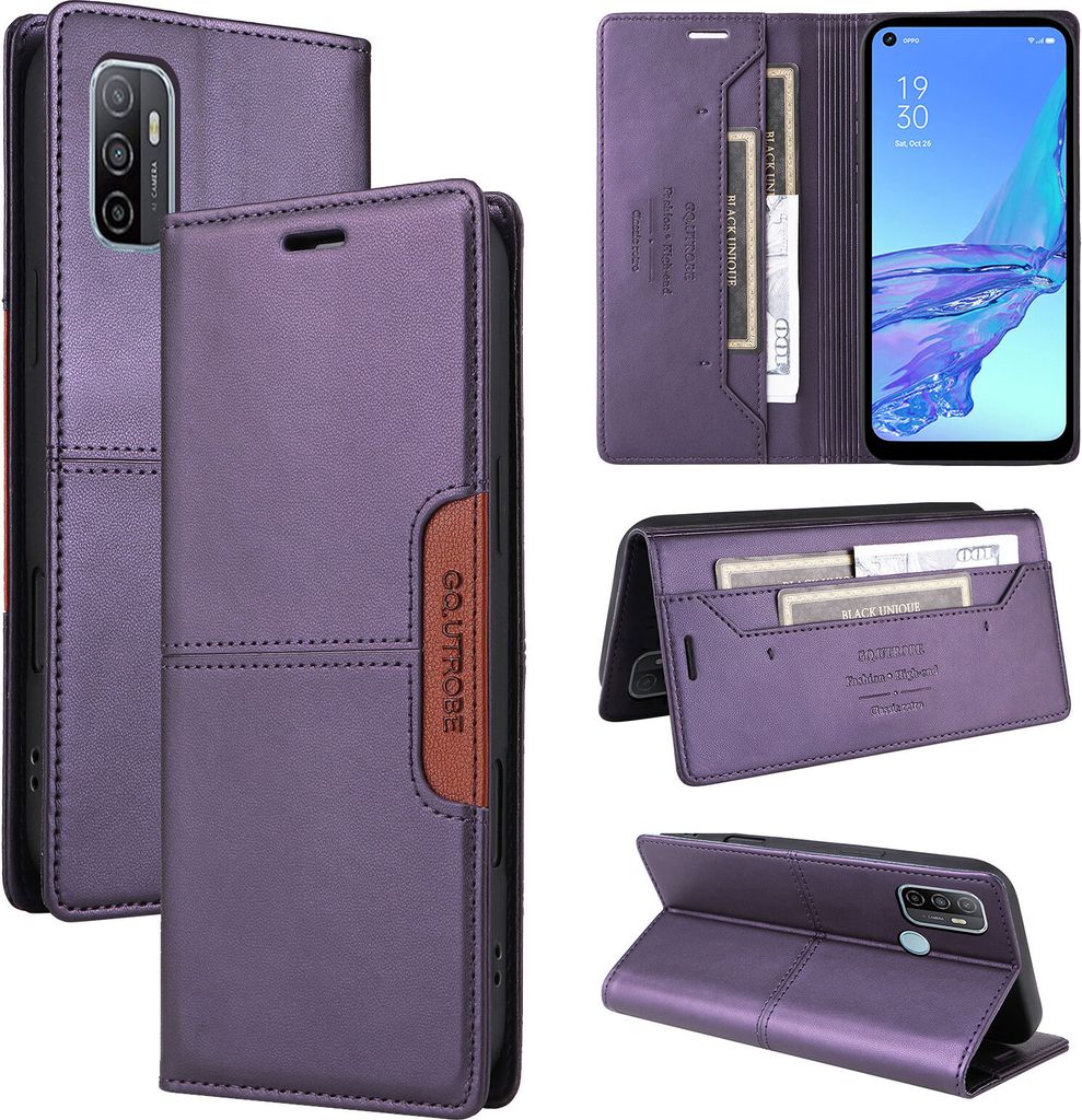 Handyhülle für Oppo A53/A53S/A33 (2020) Hülle, Leder Flip Produktbild 