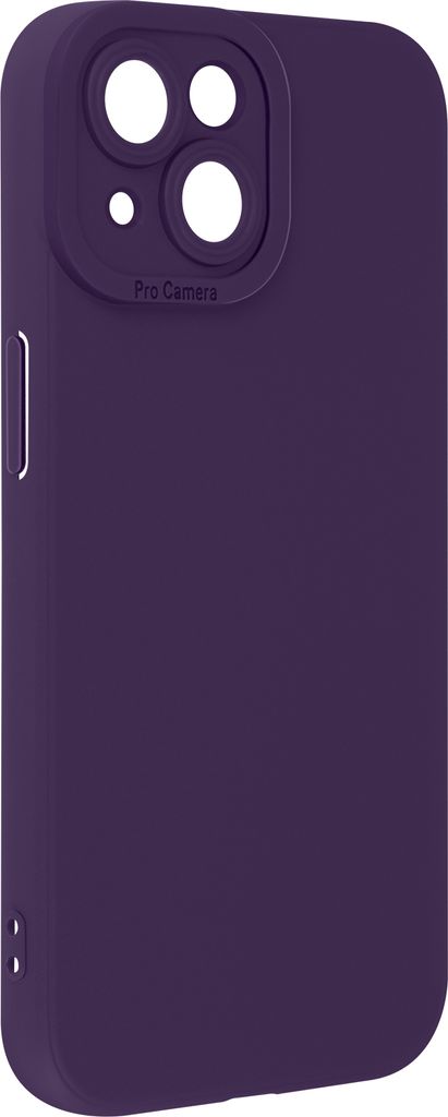 Avizar, SoftGlow Silikonhülle für Apple iPhone 15, geschützte Kamera, Dunkelviolett