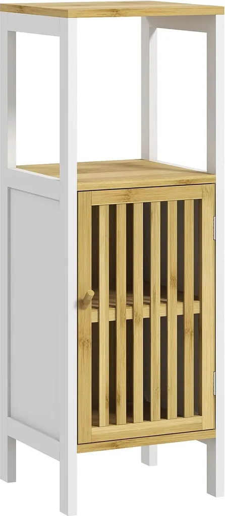 Armoire de salle de bain haute en bois naturel 32 x 30 x 90,5 cm