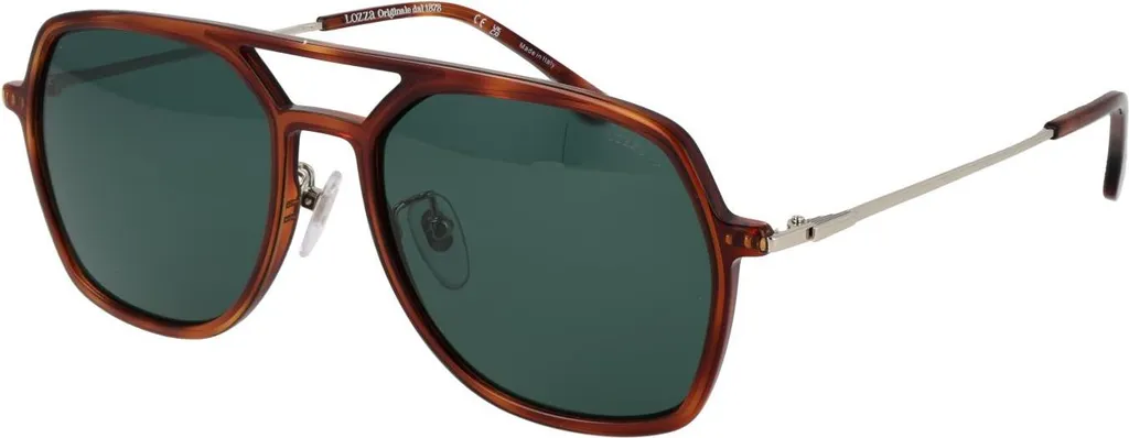 Lozza SL4215M Lunettes de Soleil en Acétate Marron Brillant Taille 56