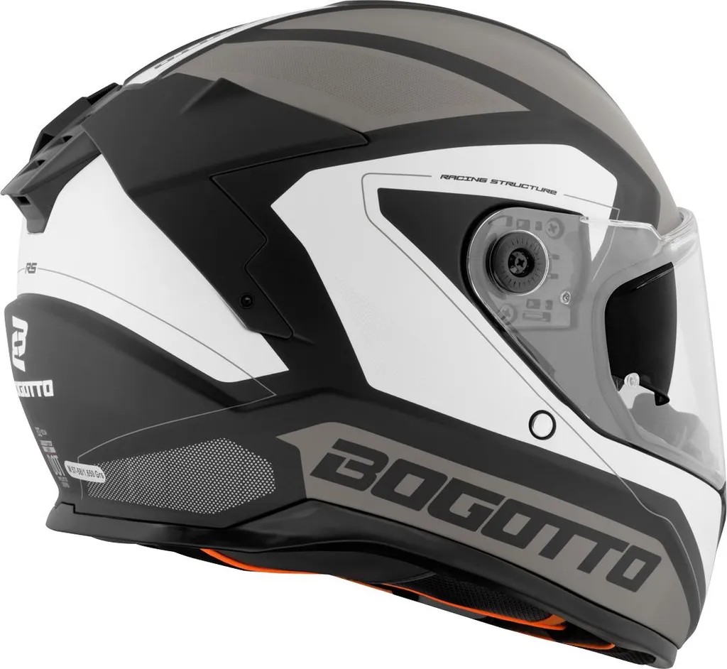 Bogotto FF122 BGT casque intégral gris blanc 2XL à ventilation active - 2