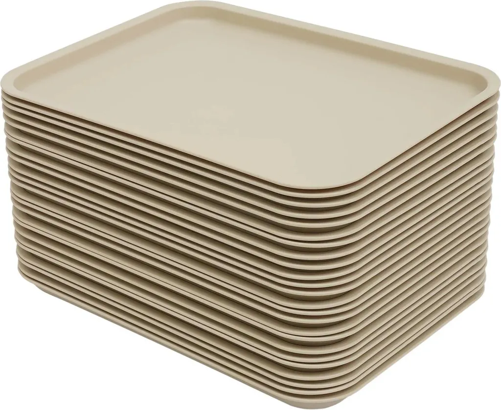 Vassoi Mensa Professionali 36x27 cm PP Bianco - Fornitura Stock 24pz - 5