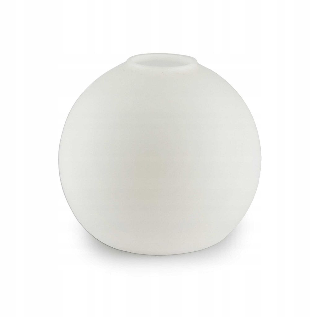 A white glass lampshade is shown against a white background.