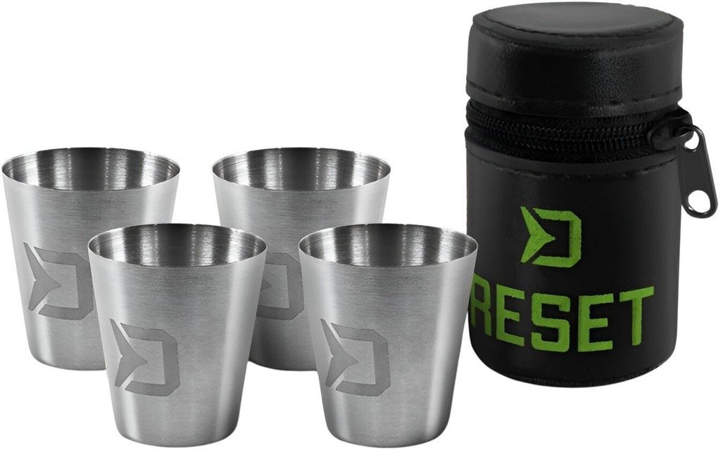 Delphin Stainless Steel Cup Set RESET 4in1 - 4 x 30 ml Produktbild 
