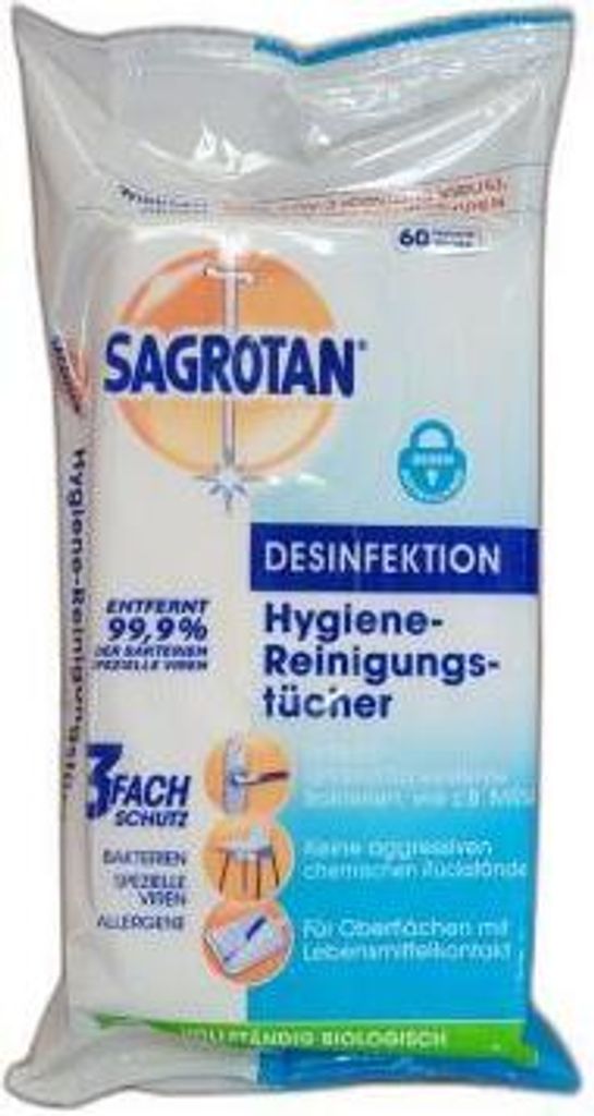 Sagro.Hygiene-Reinigungstücher 60ST Produktbild 