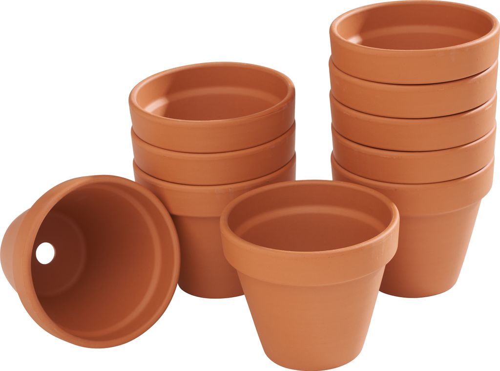 Terrakotta-Töpfe Innen-Ø 8 cm, 10 Stück Produktbild 