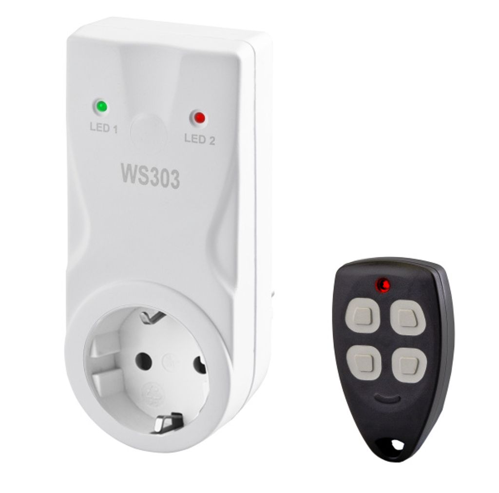 Elektrobock WS313 Fernbedienung mit Empfänger Zwischensteckdose, 3 V