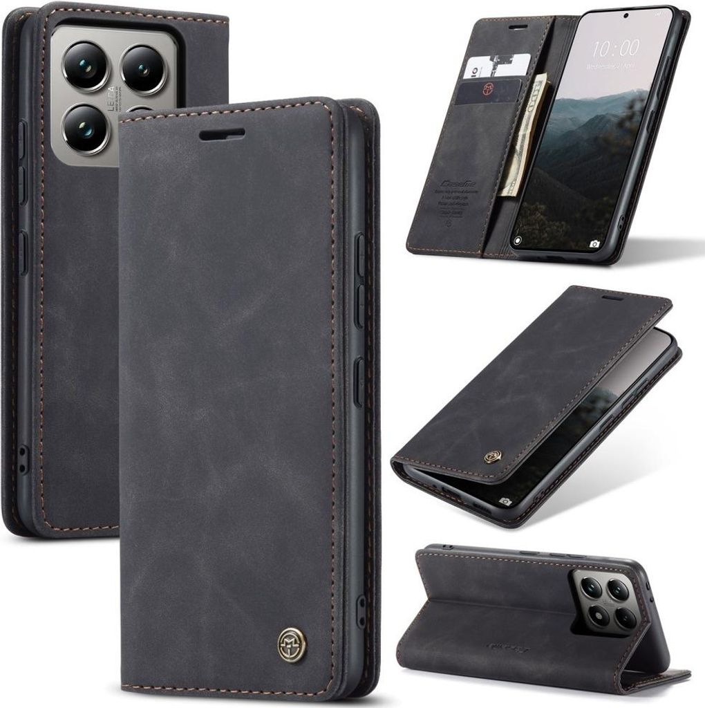 Xiaomi 14T Pro Hülle - CaseMe 013 Klapphülle - Schwarz Produktbild 