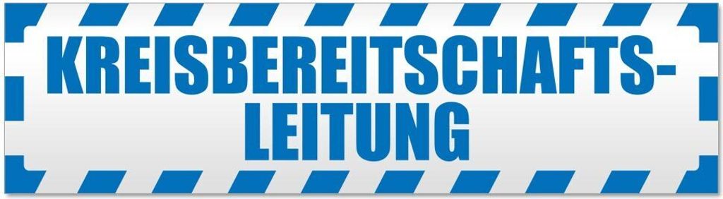 Kiwistar - Autoaufkleber - Blau - 60 x 16 cm - Kreisbereitschaftsleitung gestreift - Hinweis Aufkleber Sticker für Auto, Kfz, Fahrrad, PKW, LKW