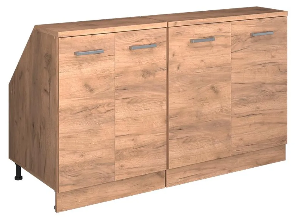 Vicco Rion Meuble de Rangement Sous Pente Chêne de Force Doré 140cm
