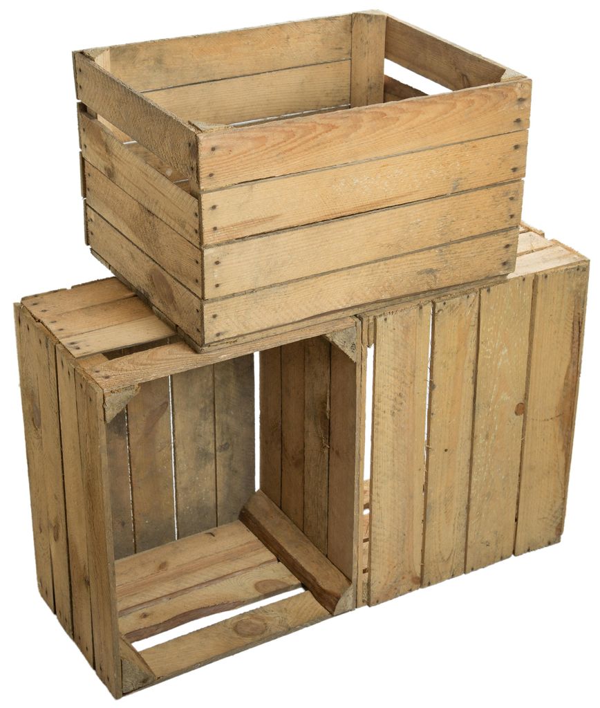 3er Set Holzkisten Johanna massiv robust Patina Vintage Produktbild 