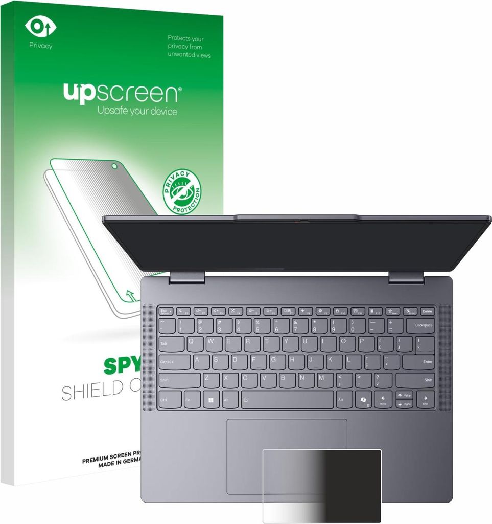 Für Lenovo IdeaPad 5 2-in-1 14" Touchpad Sichtschutzfolie Schutzfolie upscreen Anti-Spy Privacy Sichtschutz Blickschutz Display Schutz Folie Blaul...