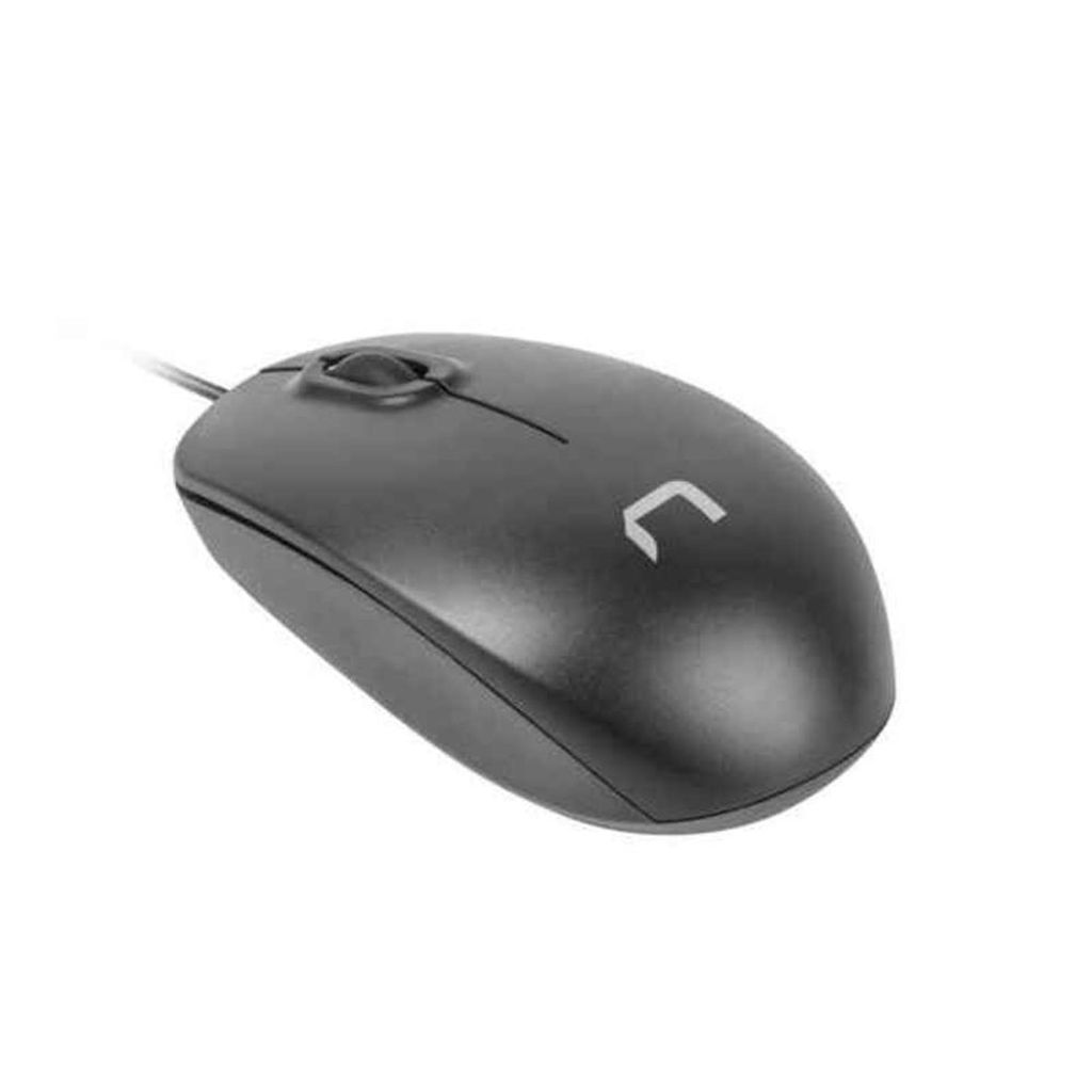 Natec laserová myš HAWK/1000 DPI/Kancelářská/Laserová/1 000 DPI/Drátová USB/Černá