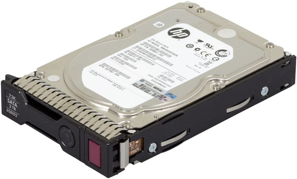 HPE 2TB hot-plug SATA HDD, 2 TB, 7200 RPM, 3.5", SATA Produktbild 