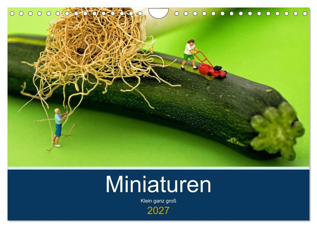 Miniaturen - Klein ganz groß (Wandkalender 2027 DIN A4 quer), CALVENDO Monatskalender