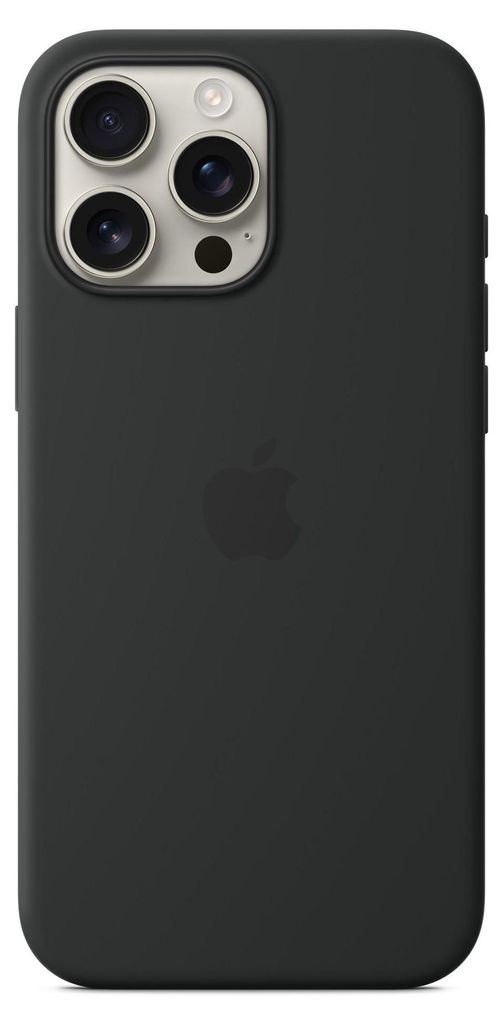 Apple iPhone 16 Pro Max Silikon Case mit MagSafe – Schwarz, Produktbild 