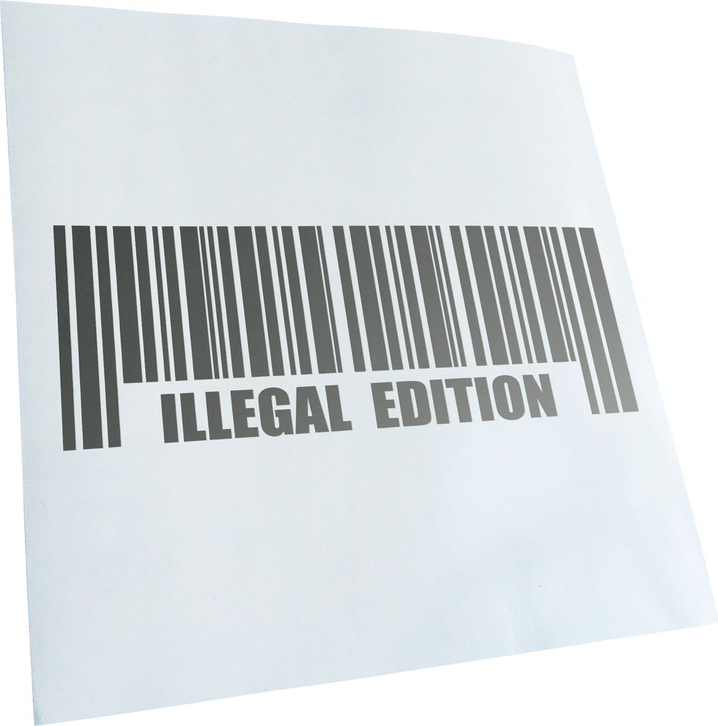 Kiwistar - Autoaufkleber - Illegal Edition - Silber - 50x18cm - Aufkleber für Auto, Laptop, Fahrrad, LKW, Motorrad Mehrfarbig JDM Decal Racing
