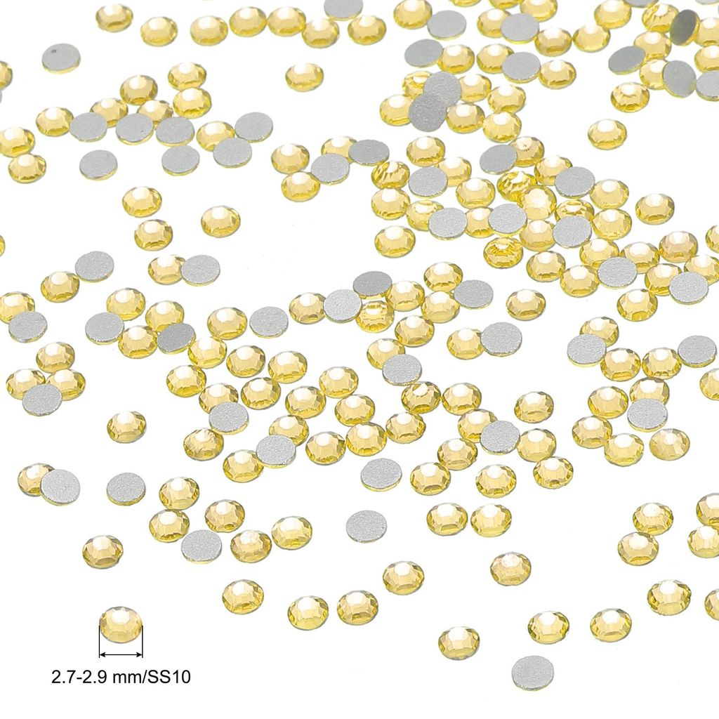 SS10 1440 Stš¹ck Strasssteine, Glitzersteine zum Basteln und Rhinestones, fš¹r Basteln, Kostš¹me, Make-Up£šGelb£