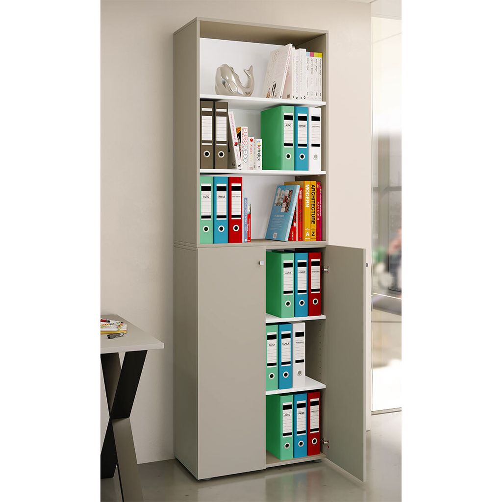 VCM Büroschrank mit 6 Fächern | Büroregal | moderner Produktbild 