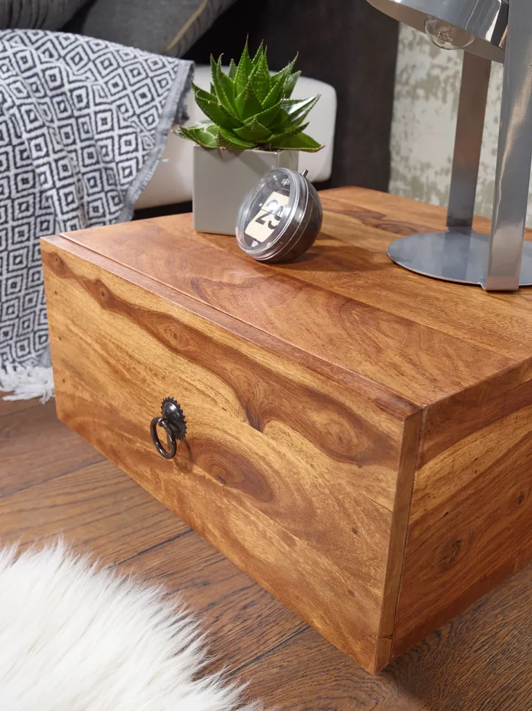 Table de nuit étroite 25 cm bois massif : la solution pour petits espaces