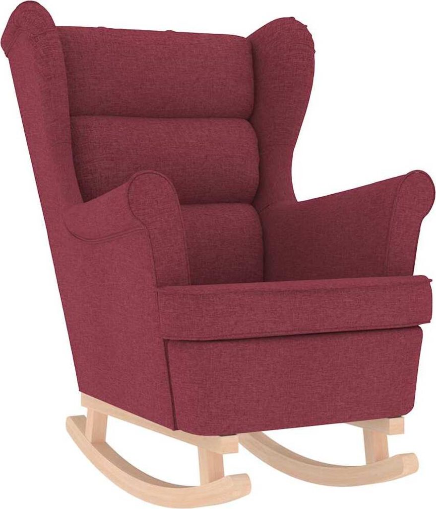 Schaukelsessel Weinrot 74x90x102 cm Stoff
