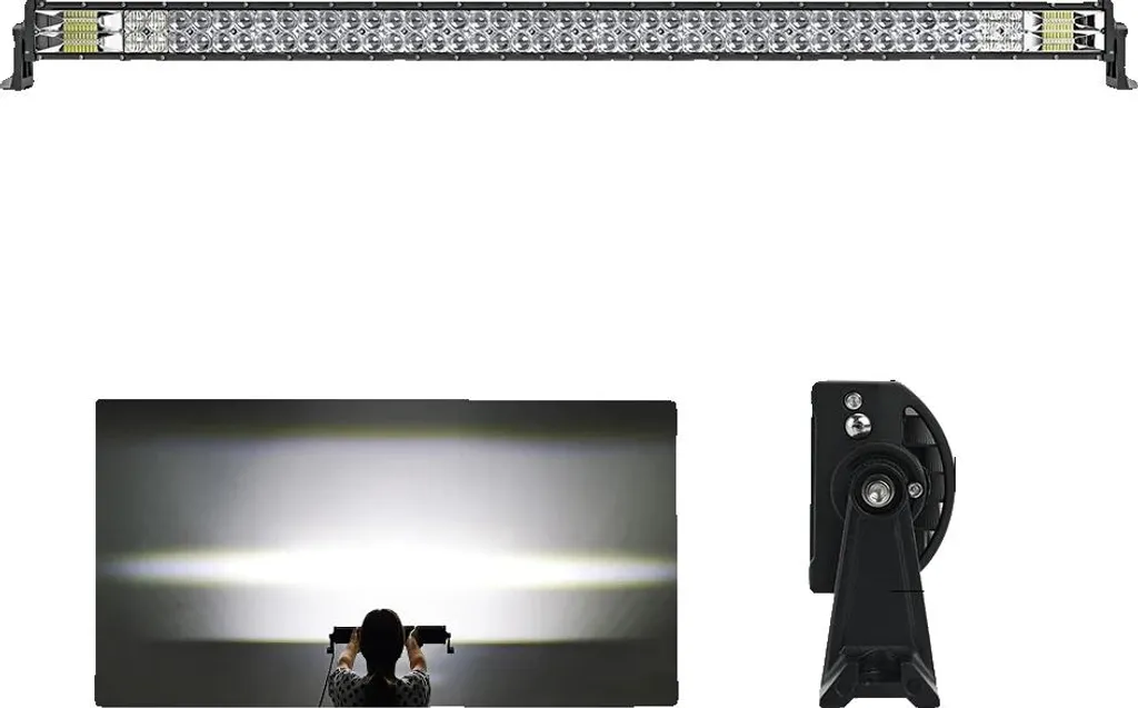 Barre LED 52 pouces droite double rangée avec faisceau combiné sans fil