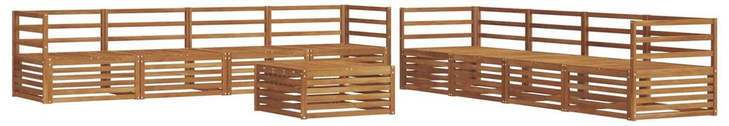 vidaXL Outdoor-Sofagarnitur 9 pcs Natur Massivholz Akazie