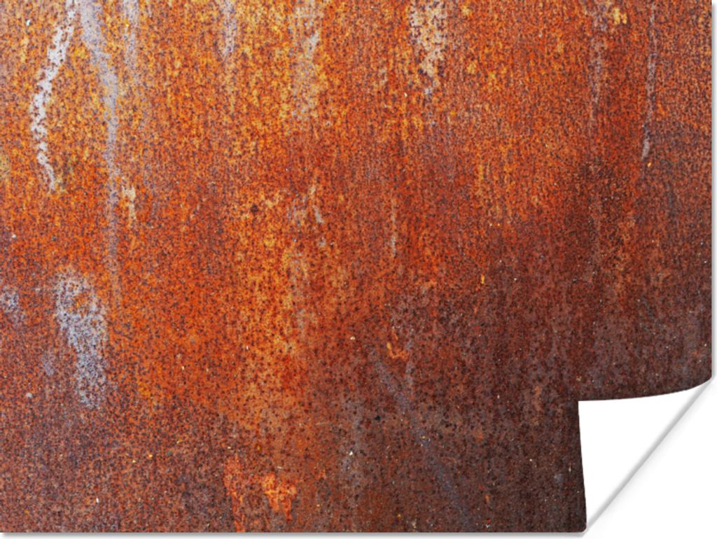 MuchoWow Poster Vintage - Rost - Metall 120x90 cm - Wandbild