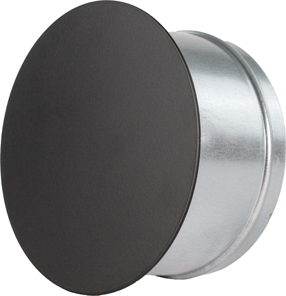 Putzdeckel rund, Ø 125 mm, Frontplatte Ø 145 mm, schwarz