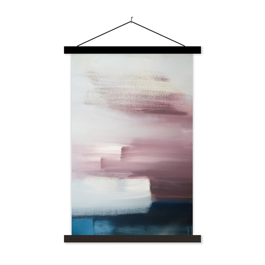 MuchoWow Textilposter Malerei - Ölgemälde - Abstrakt 120x180 cm mit schwarzem Rahmen - Fotos