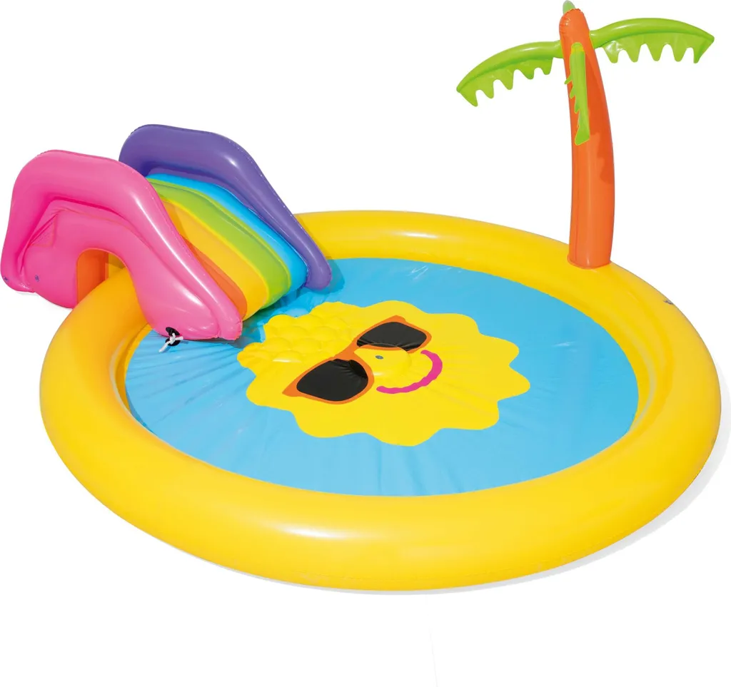 Piscine avec toboggan Sunnyland : la solution anti-canicule pour enfant