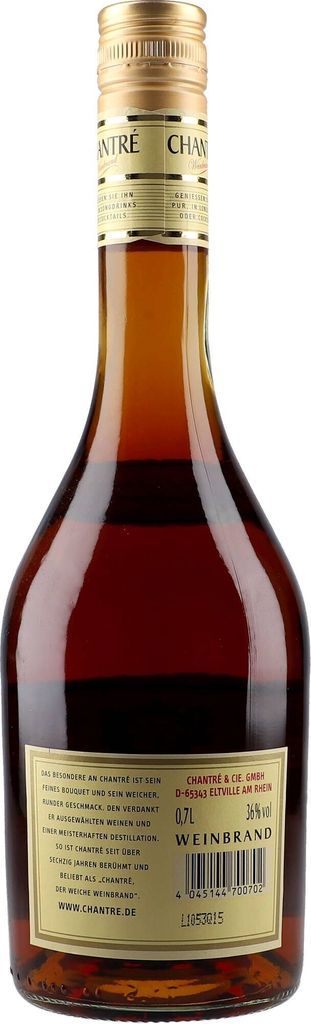 Chantré Weinbrand | 36 % vol | 0,7 l Produktbild 6