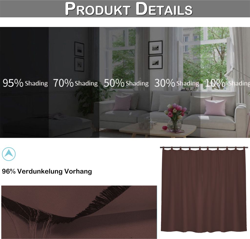 Vorhang Wasserdicht Blickdicht Gardine Sonnenschutz Outdoor Produktbild 5