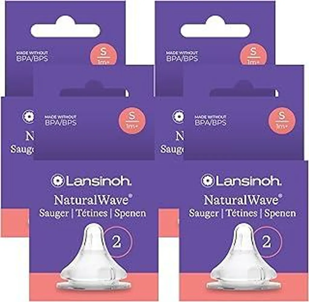 Tettarelle Lansinoh S NaturalWave Slow Flow - Confezione 8 Pezzi Ricambio
