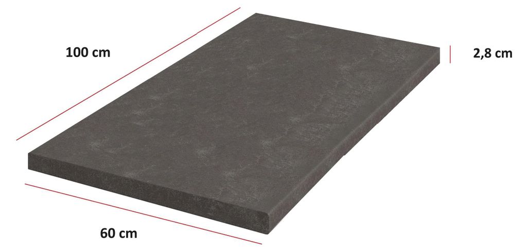Küchen Arbeitsplatte Metallic Brown 100 cm 28 mm Bianca Produktbild 