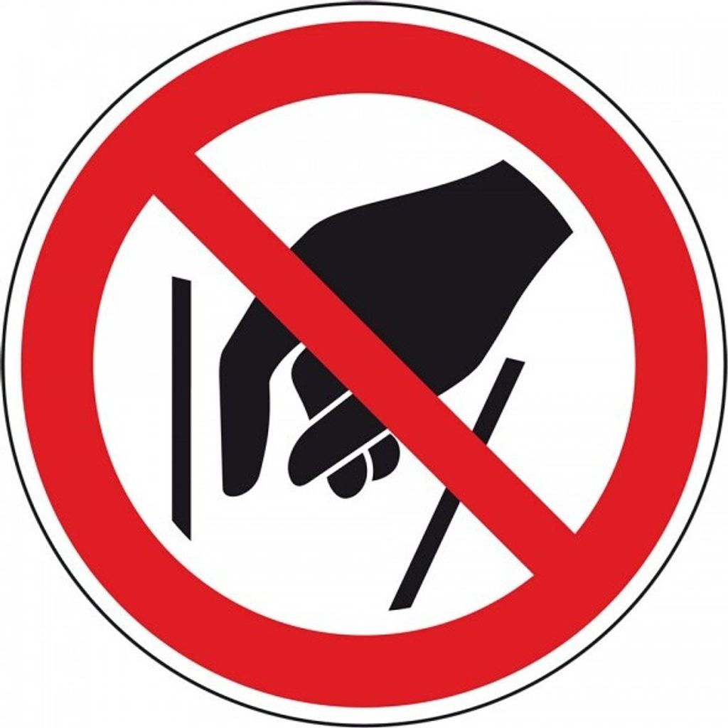 Dreifke Aufkleber (Folie) "Hineinfassen verboten", Ø20cm, Folie selbstkleben...