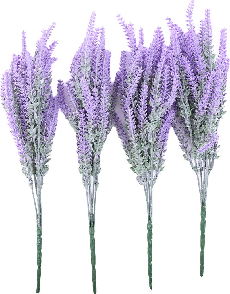 Kunstpflanzen 4 Stück Künstliche Blumen Lavendel Blumenstrauß Zuhause Büro Tischdekoration
