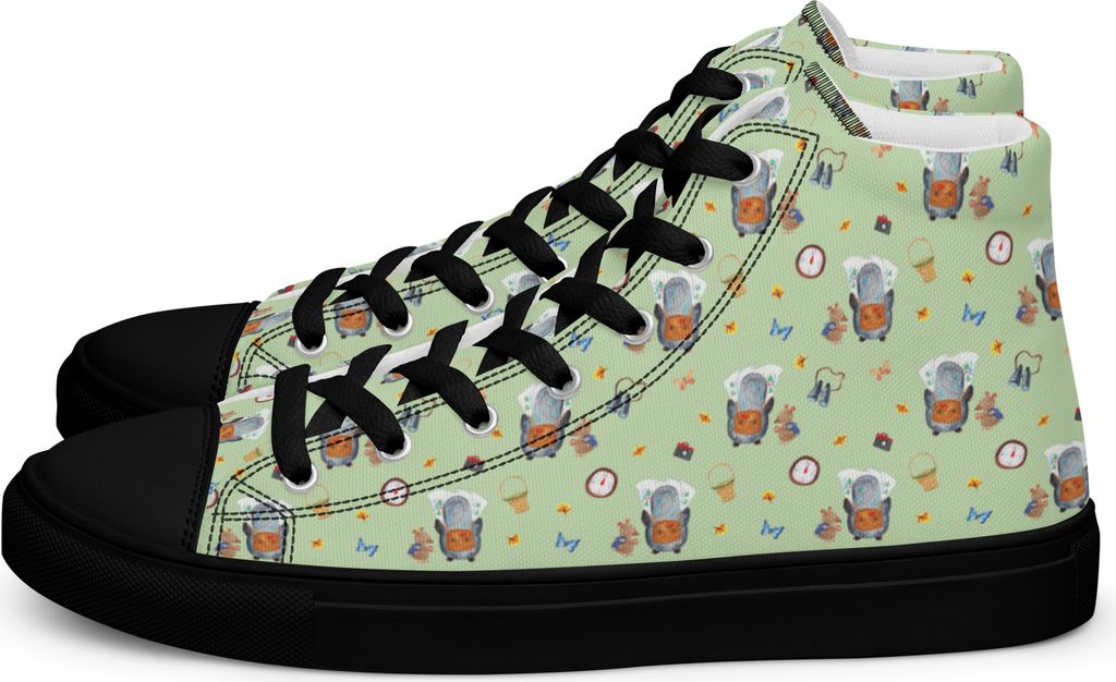 Mr. & Mrs. Panda Damen Sneaker Black Edition Pinguin & Maus Wanderer Größe 40 - Grün - Geschenk, Schwarze, Schwarz, Ausflug, Sneakers, Wandern, ...