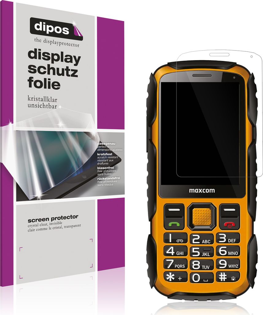 4x Schutzfolie für MaxCom Strong MM920 L klar Displayschutzfolie Folie Display Schutz dipos