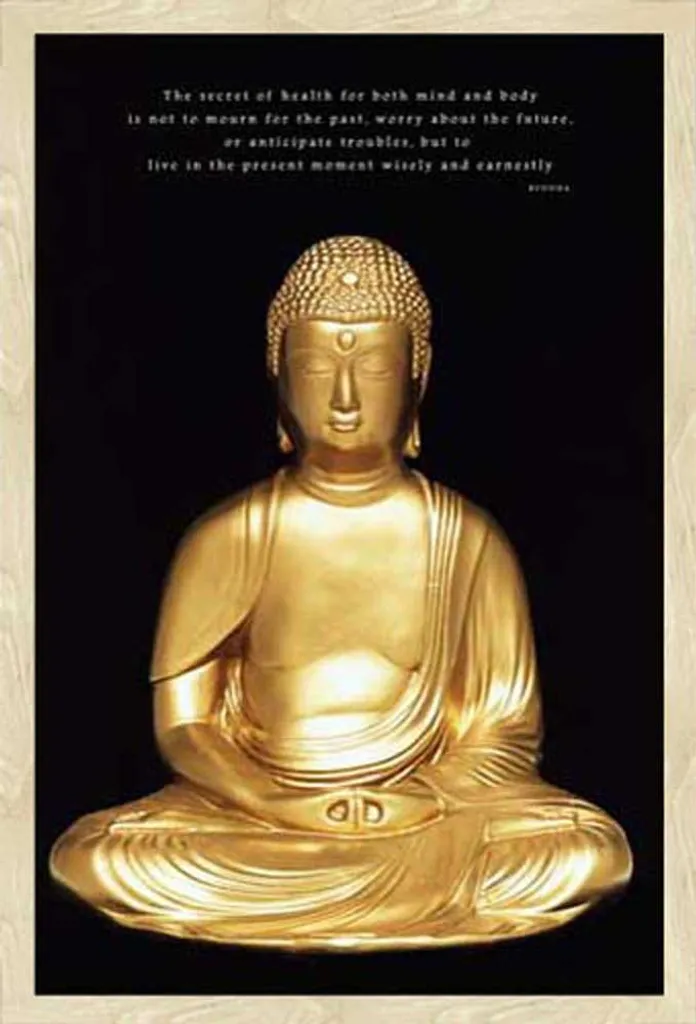 Poster Bouddha Encadré Shinsuke® - Vitre Acrylique Incassable et Cadre
