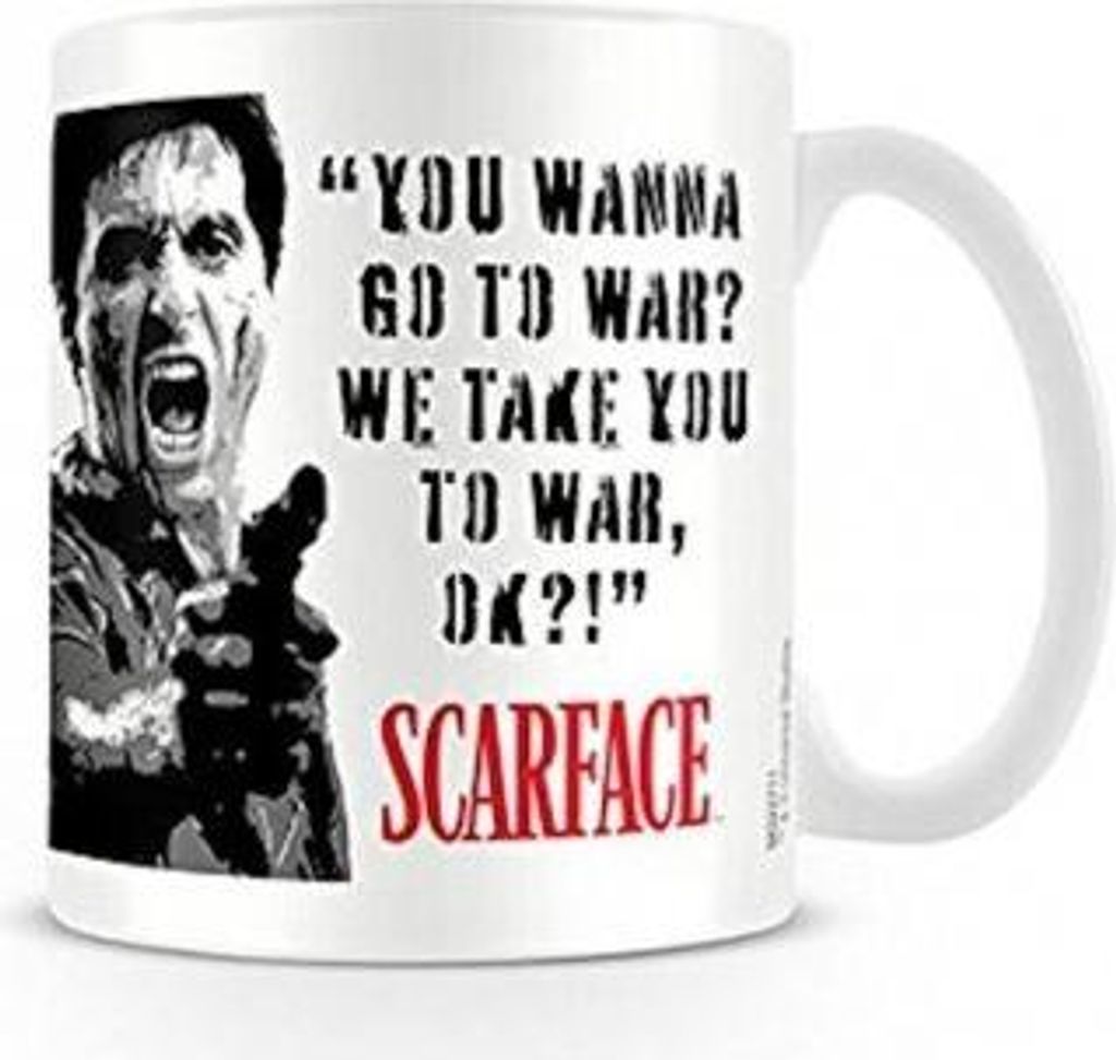 Kubek Scarface Unisex War biały/czarny/czerwony Standard Zdjęcie produktu 
