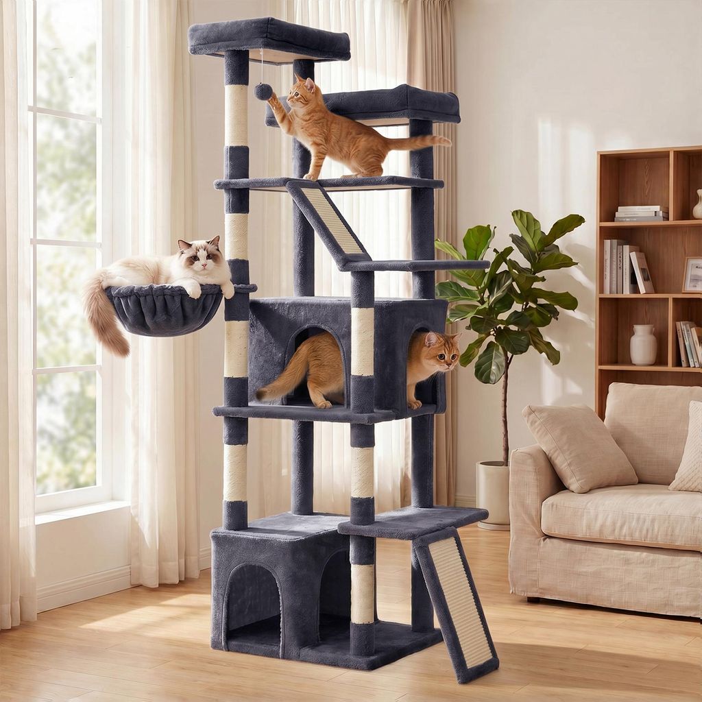 FEANDREA Kletterbaum für Katzen, extra groß, stabiler Produktbild 