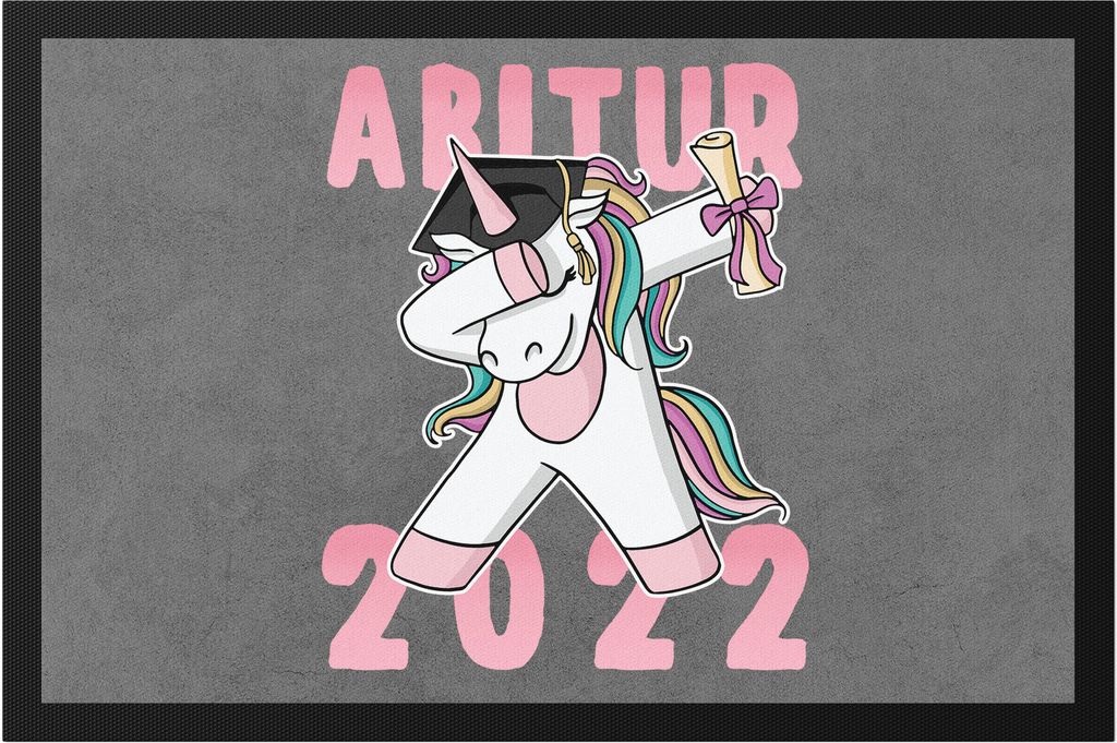 Abitur 2022 Fußmatte Einhorn Pferd Abschlussgeschenk Abitur Humorvoll Gymnasium Geschenkidee