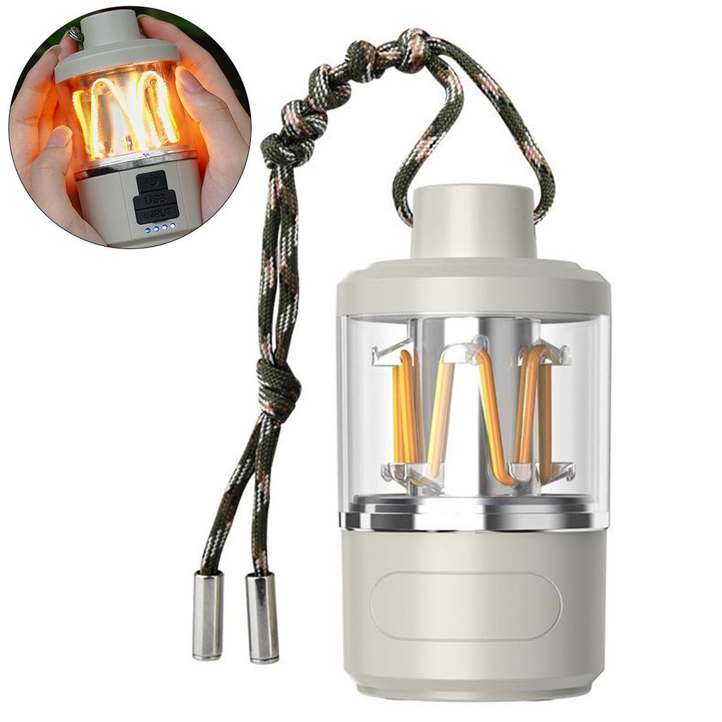 Wiederaufladbare Camping-Laterne, magnetisch, tragbar & wasserdicht, ideal für Notfälle, Wandern, Angeln & Autoreparatur