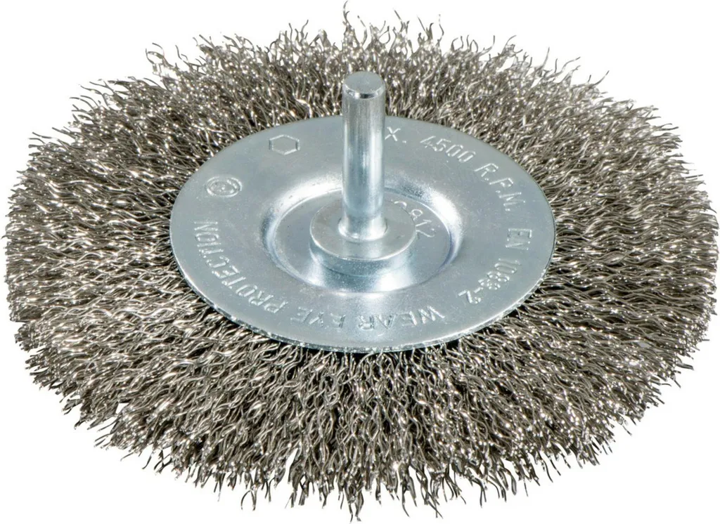 Brosse pour nettoyage de soudure inox 100 mm Metabo fil ondulé 630551000