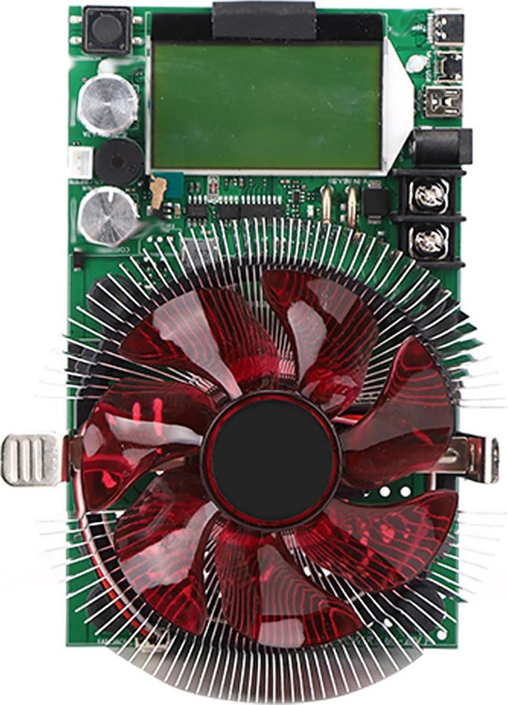 Elektronisches Lastprüfmodul 185 W mit LCD-Bildschirm, USB-Anschluss, einstellbarem Konstantstrom, intelligentem Lüfter und EU-Stecker