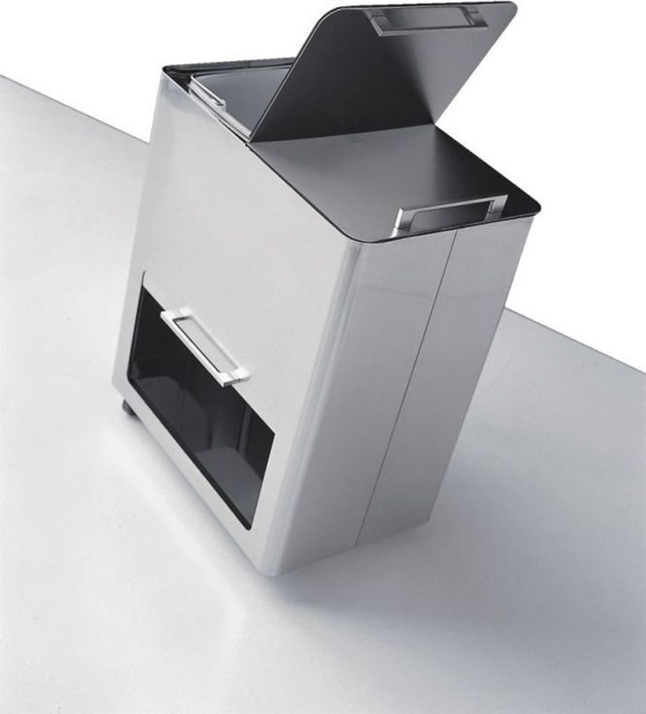 Graepel High Tech italienischer Mülleimer Differenziata New aus Edelstahl