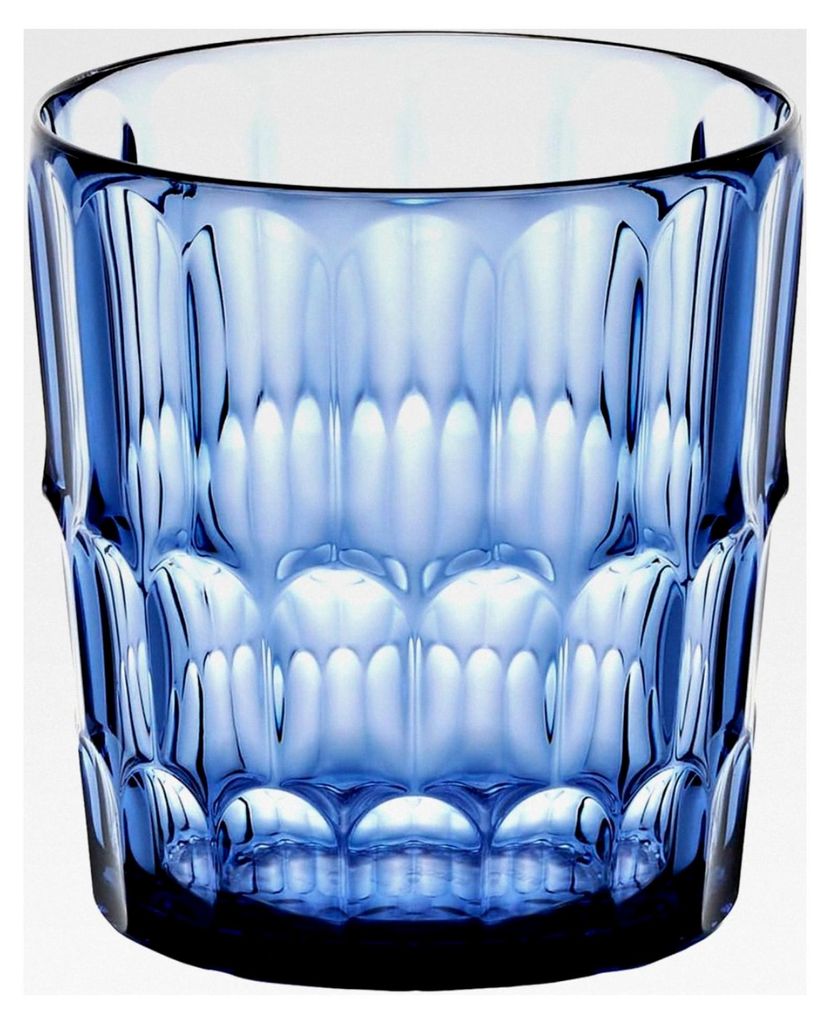 Niedriger Becher, Dekor 2, Denimblau, aus -basiertem SAN und -basiertem SMMA - ACQUA